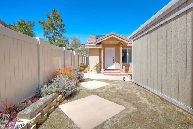 view of patio featuring a fenced backyard