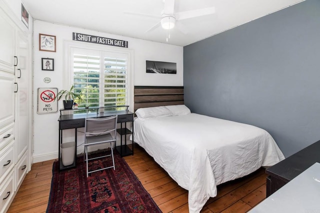 35715 Calle Nopal, Temecula, CA 92592 - bedroom with wood-type flooring and a ceiling fan