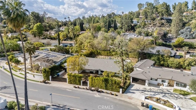 drone / aerial view with a residential view