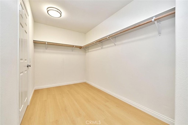 spacious closet with light wood-style floors