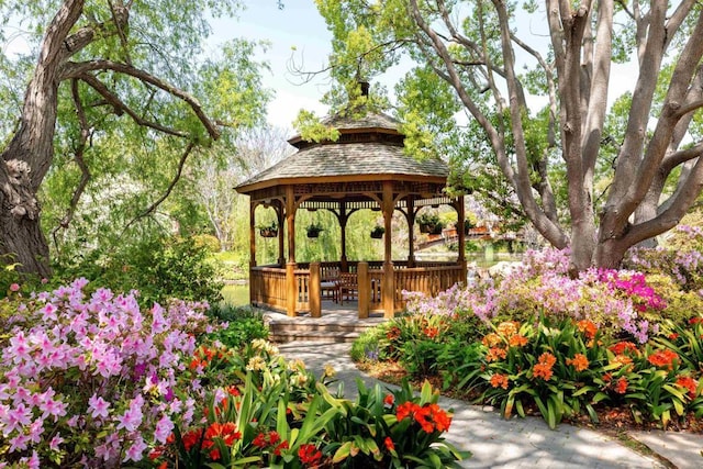 view of home's community with a gazebo