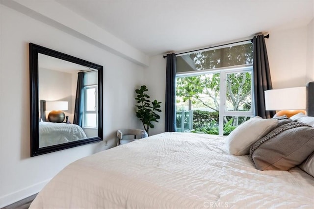 bedroom with baseboards