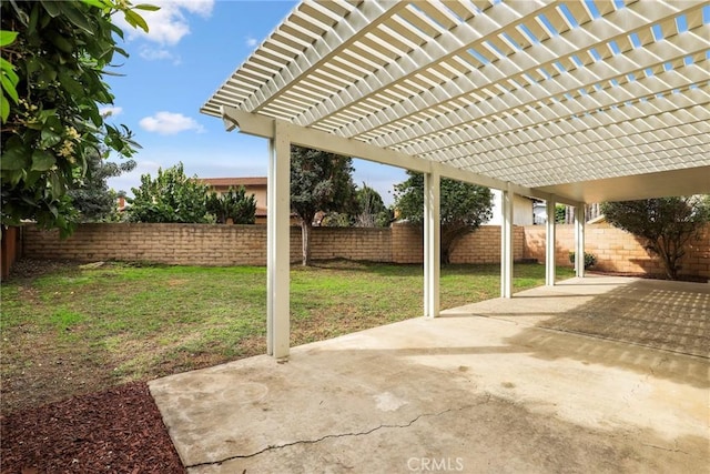 view of patio / terrace featuring a fenced backyard