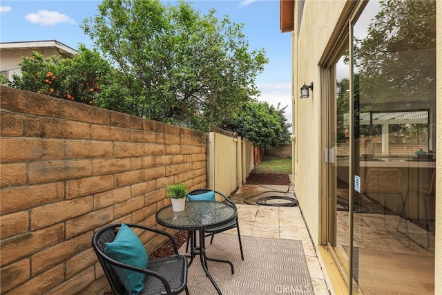 view of patio / terrace with a fenced backyard