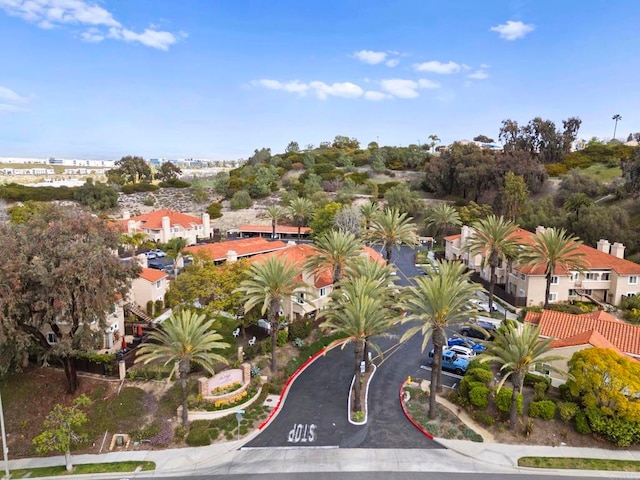 drone / aerial view with a residential view