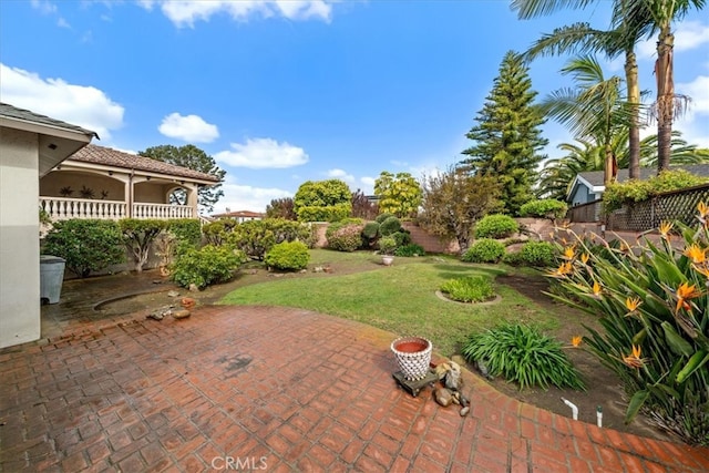 view of patio with fence