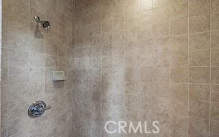 interior details with tiled shower