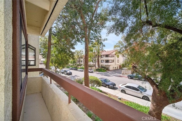 balcony with a residential view