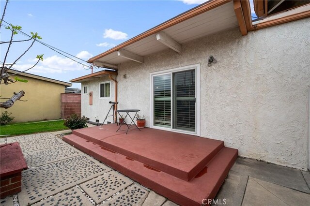 view of patio with fence