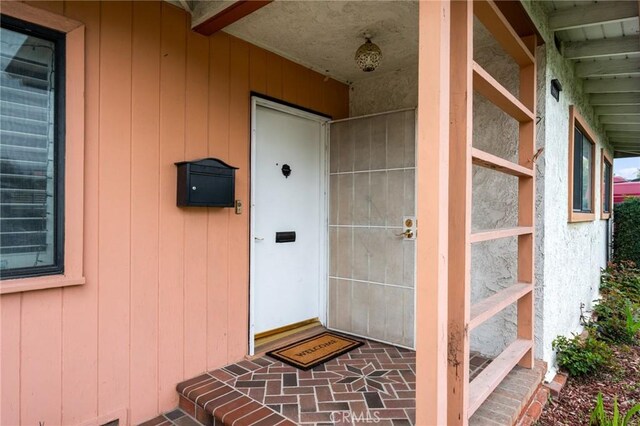 view of doorway to property