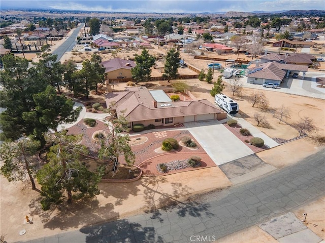 bird's eye view featuring a residential view