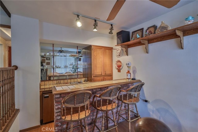 bar with indoor wet bar