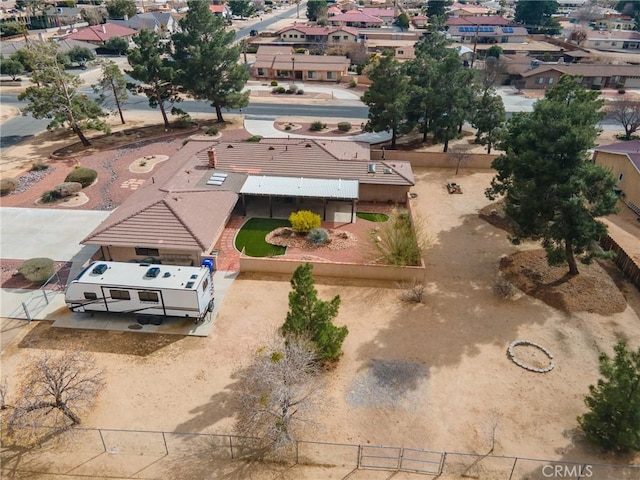 drone / aerial view with a residential view