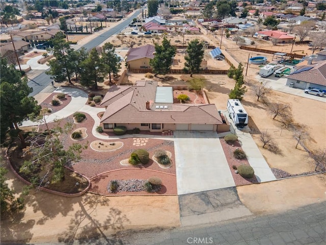 drone / aerial view featuring a residential view