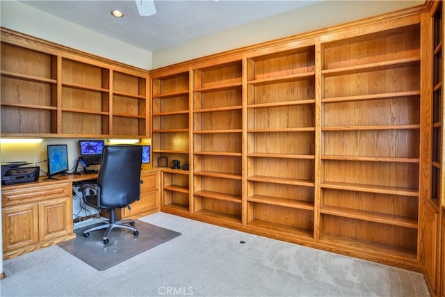 1412 San Clemente Cir, Corona, CA 92882 - carpeted office with built in study area