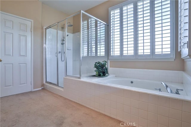 1412 San Clemente Cir, Corona, CA 92882 - bathroom with a stall shower and a garden tub