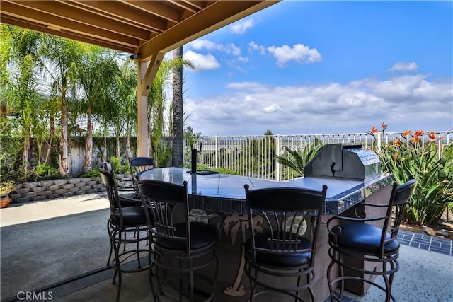 1412 San Clemente Cir, Corona, CA 92882 - view of patio / terrace featuring area for grilling and fence