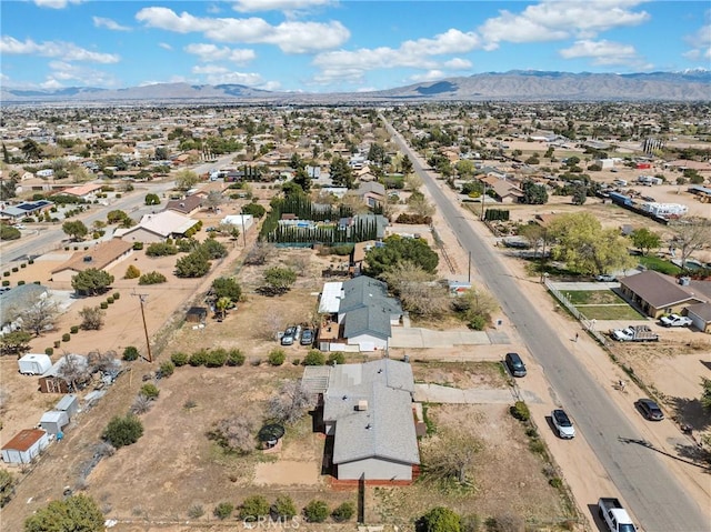 14606 Orange St, Hesperia, CA 92345 - birds eye view of property with a residential view and a mountain view
