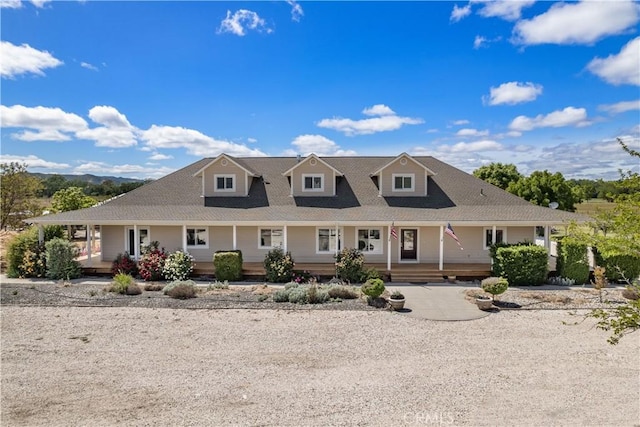 view of front of home featuring covered porch