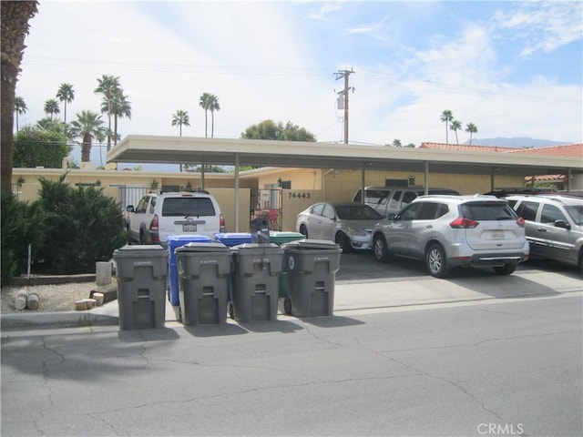 view of uncovered parking lot