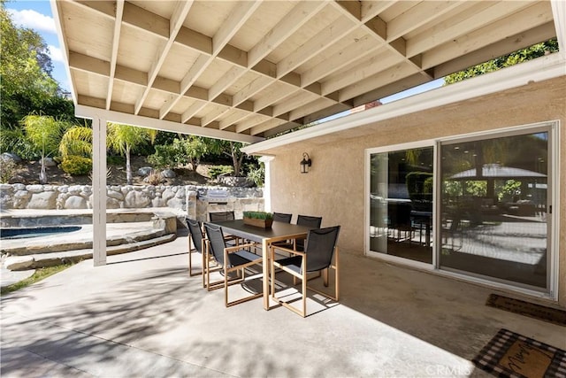 view of patio with outdoor dining space