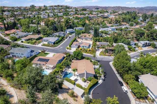 bird's eye view with a residential view