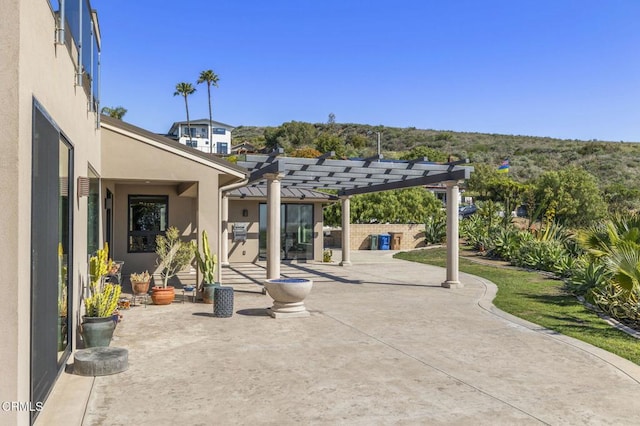 view of patio / terrace with a pergola