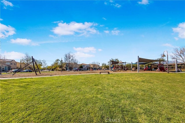 view of yard with playground community