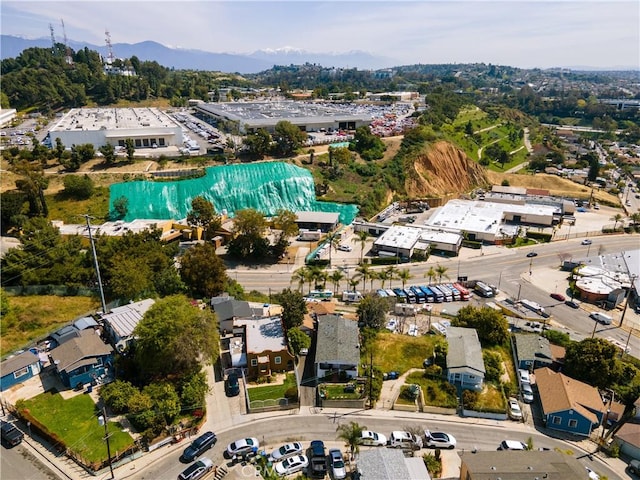 aerial view featuring a mountain view