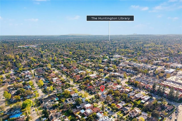 bird's eye view featuring a residential view