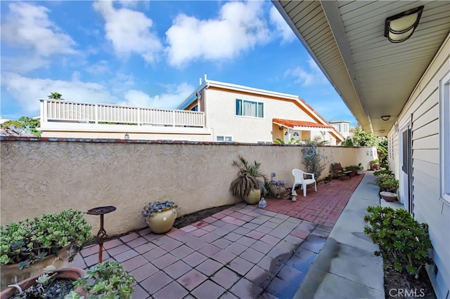 view of patio / terrace with fence