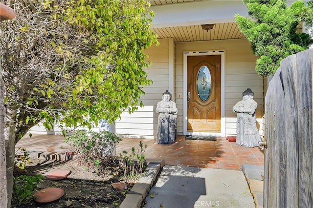 view of doorway to property