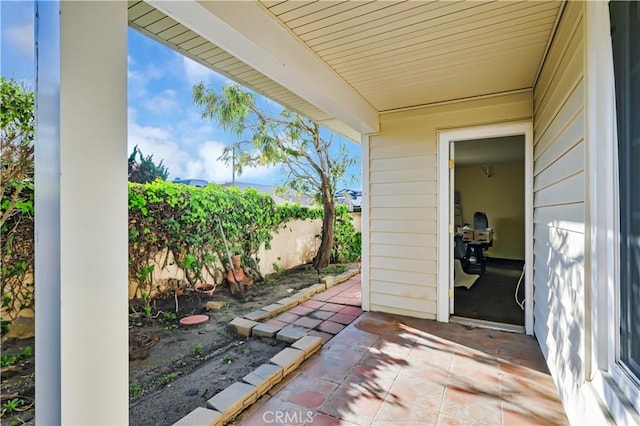 view of patio / terrace with fence