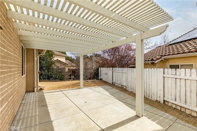 view of patio / terrace with a fenced backyard