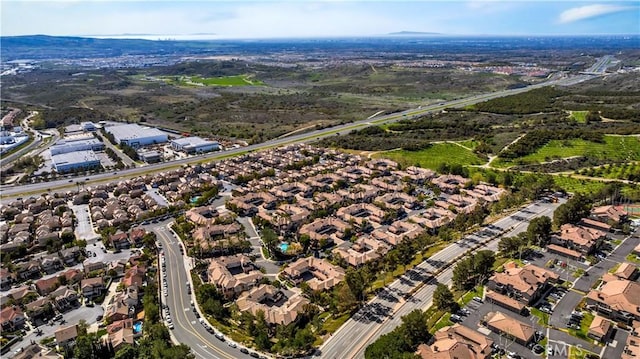 drone / aerial view with a residential view