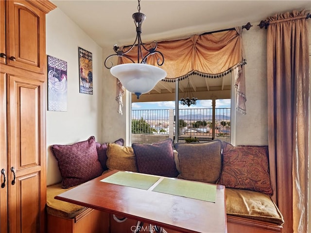 view of dining area