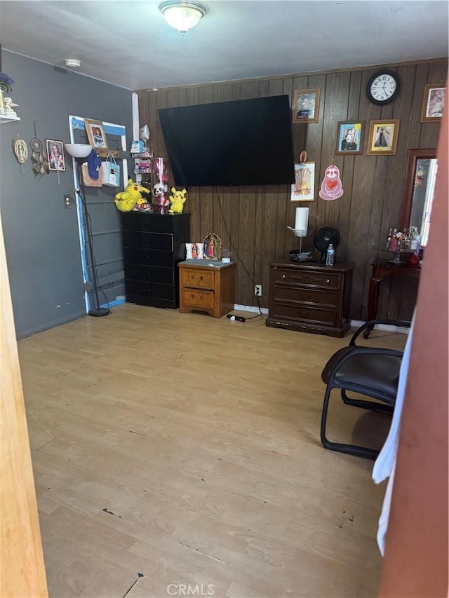 interior space with light wood finished floors