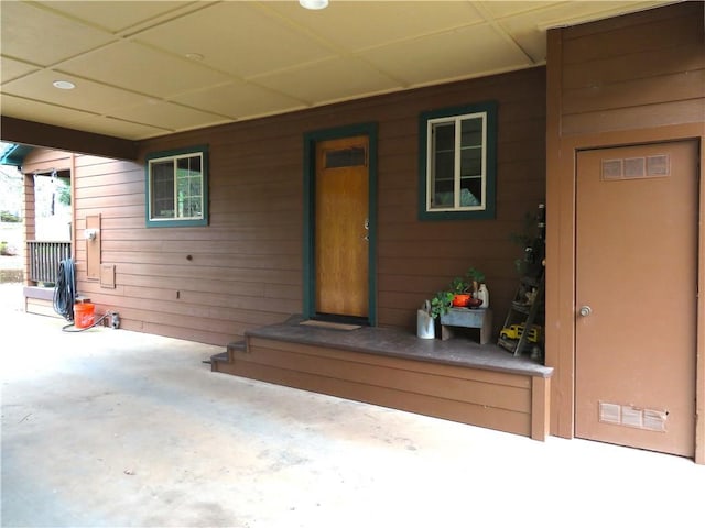 view of doorway to property