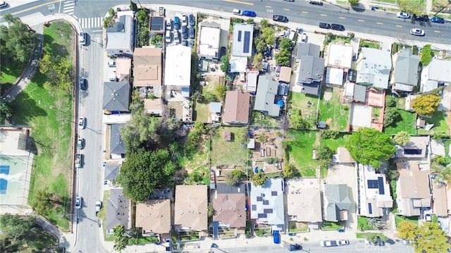 aerial view with a residential view