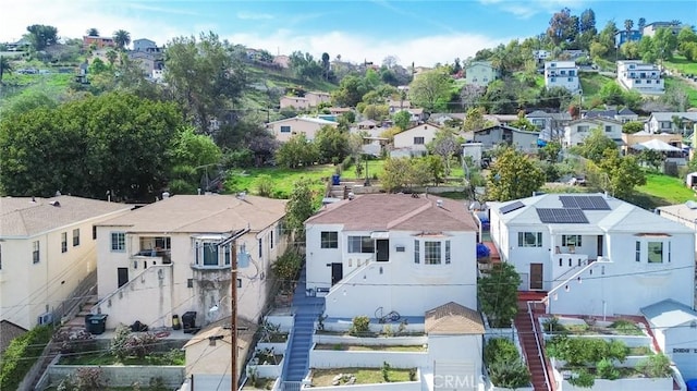 drone / aerial view featuring a residential view