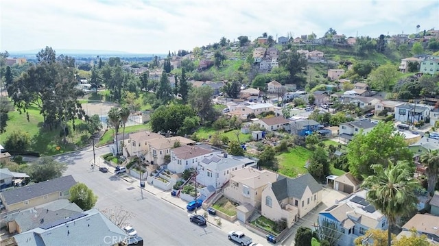 aerial view featuring a residential view