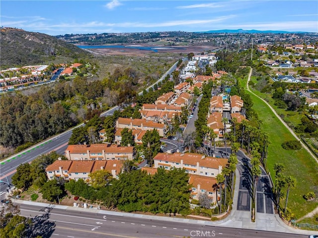 bird's eye view featuring a mountain view