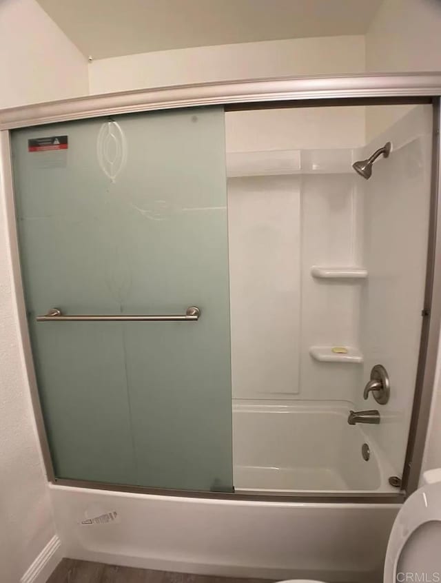 12153 Wintergreen Dr Unit 2, Lakeside, CA 92040 - bathroom with bath / shower combo with glass door and toilet