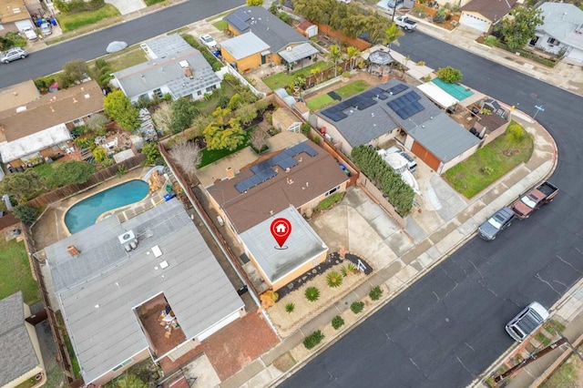 drone / aerial view featuring a residential view