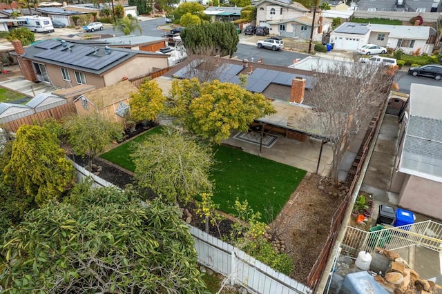 birds eye view of property featuring a residential view