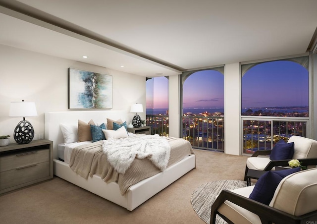 1001 Genter St Unit 9Ab, La Jolla, CA 92037 - bedroom with carpet floors and recessed lighting