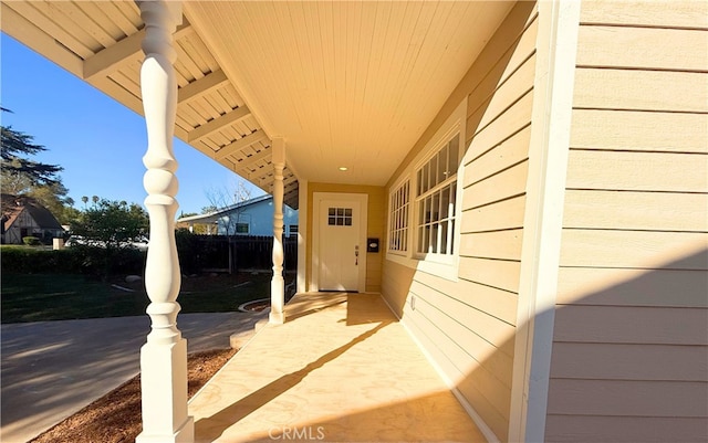 view of patio / terrace with fence