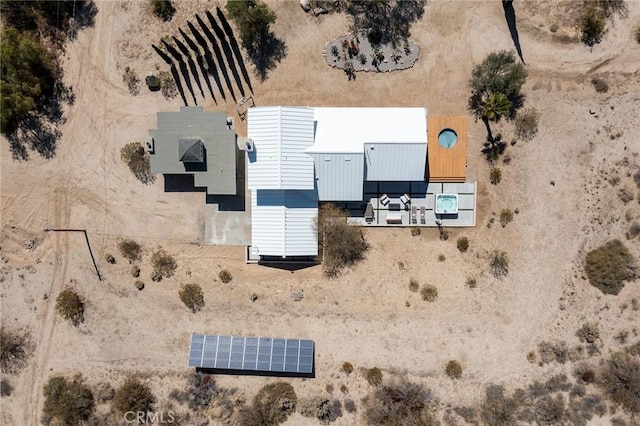 bird's eye view featuring a desert view