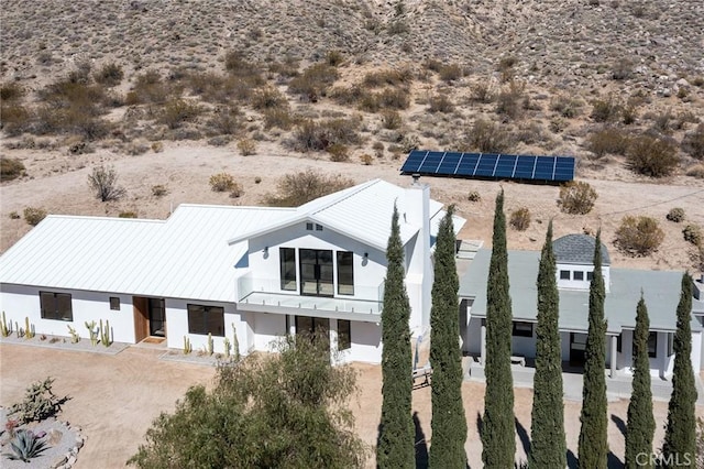 drone / aerial view with view of desert