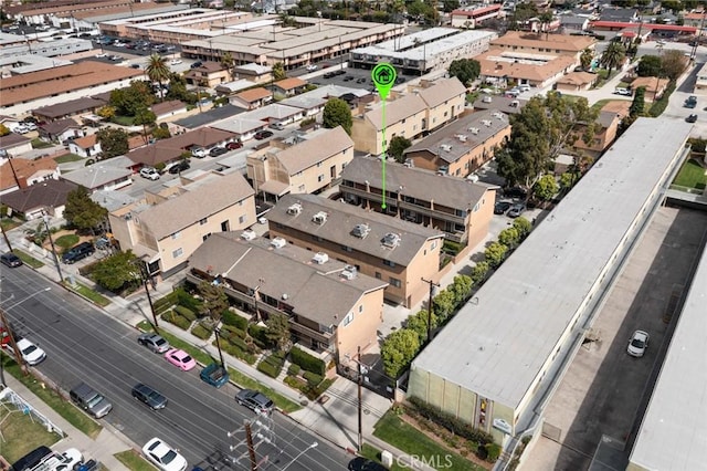 bird's eye view with a residential view